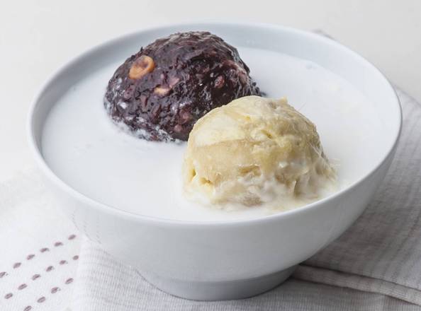 Durian & Black Glutinous Rice in Vanilla Ice 榴蓮忘返